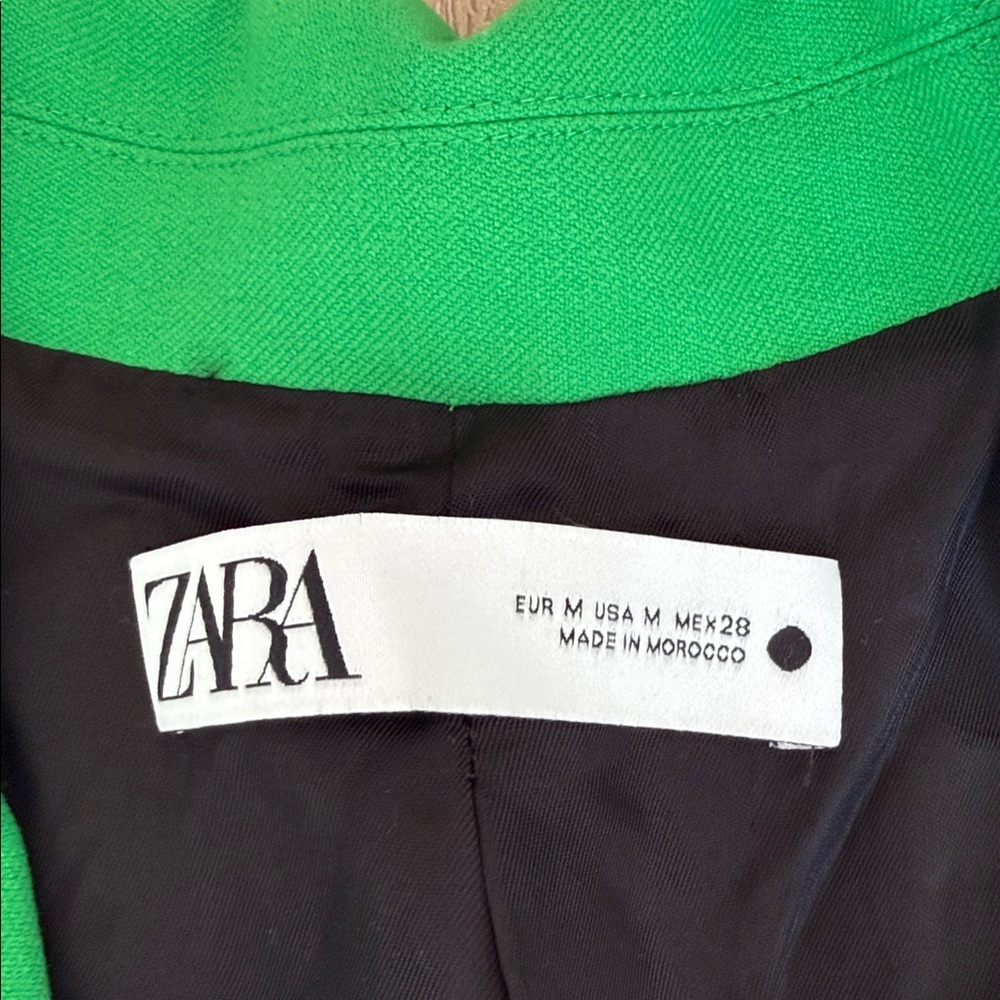 Zara Vibrant Green Suit Jacket - Picture 2 of 4